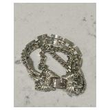 Designer Signed Vintage Silver Tone Bracelet