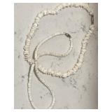 Vintage White Coral Gemstone Coastal Necklaces