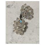 Vintage Faceted Rainbow Glass Silver-Like