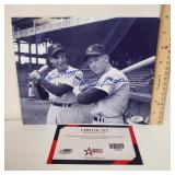 Autographed Print Of Joe DiMaggio & Mickey Mantle