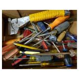 Assortment Of Screwdrivers And Carpenters Stapler