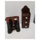 Small 3 Drawer Wall Hanging & Binoculars