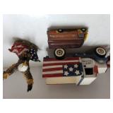 Decorative Patriotic Truck, Eagle. Toy UPS Truck