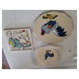 Rooster Hotplate, Ashtray,  Md/DE Plate