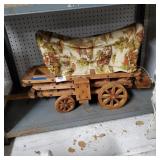 Big Wooden Covered Light Up Wagon 34x11, WORKS