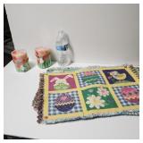 2 Easter Candles And Placemats