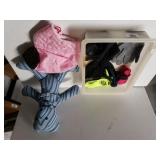 Blue Striped Bear, Assorted Gloves,  Hats