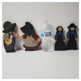 Wooden Amish Figurines