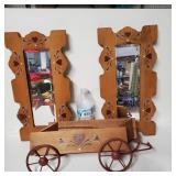 Primitive Wagon With Matching Mirrors