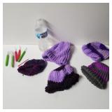 Crocheted Doll Hats And Crochet Needles,