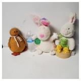 Stuffed Bunnies And Chicken