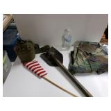 US Military Issue Canteen Belt Shovel And Pants