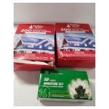 Clear Icicle Lights & Miniature Set