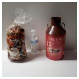 Milk Can And Bag Of Potpourri