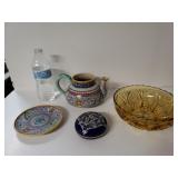 Tea Pot And Plate. Made In Italy,  Trinket