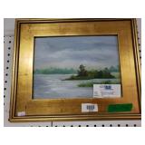 Peaceful Inlet Oil Painting By Rose Doster