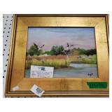 Ospreys At Tilghman Painting By Rose Doster