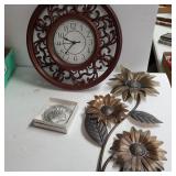 Wall Clock, Sunflower Wall Decor, Baptism Display
