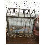 Metal Framed Display With Items