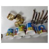 Plastic Pokémon Cups, Anchor Napkin Rings, Spoon,