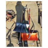 Snow Shovels, Rake, Hoe And Paint Roller