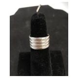 Silver Tone Ring Size 5 No Markings