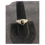 Gold Tone Ring Marked 18k HGE Size 7.5