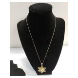 Silver And Gold Tone Necklace Marked 925 On Chain