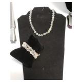 Ladies Bead Necklace With Wrap Around Bracelet