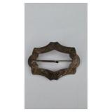 Large Rectangular Brooch - Marked Sterling