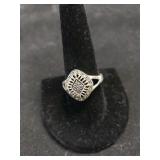 Silver Ring Size 10.5 Marked 77NV