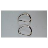 Ladies Large Silver Hoop Post Earrings - Posts
