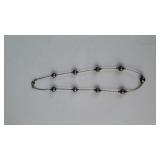 Ladies Bead Necklace - Clasp Marked 925