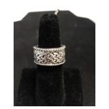 Silver Tone Ring Size 6 No Markings