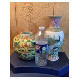 Oriental Ginger Jar & Ornate Vase