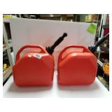 Two 2 1/2 Gallon Gas Cans