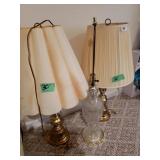 Glass & Gold Toned Lamps(3)