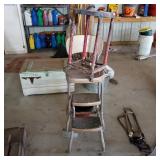 Two Stools And Planter Bucket
