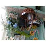 Assorted Flower Pots, Basket