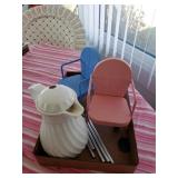 Decorative Chairs,  Pitcher,  Wind Chimes