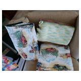 Car Pillow, Blanket,  Green/yellow Crochet