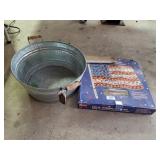 Wash Bucket And Yard American Flag Decoration