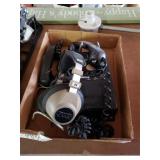 Rotary Phone. Realistic Headphones