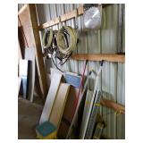 Assorted Wiring, Broom, Mop. Saw Blades & More