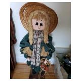 Wooden Craft Women Scarecrow