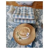 Light Blue Seat Cushions, Pillow & Hat P p