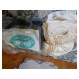 Blue Wool Blanket & Off White Twin Bed Cover