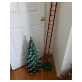 Ceramic Christmas Tree 29" & Craft Figure