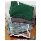 Green,  Grey Wool Blanket, Bath Mats