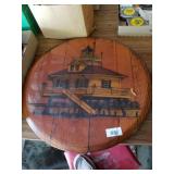 Wooden Decoration With Lighthouse On It